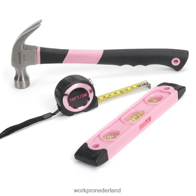 hulpmiddel WORKPRO 106-delige damesreparatieset voor thuis, met opbergtas met wijd open opening behulpzaam 4NVZH8245