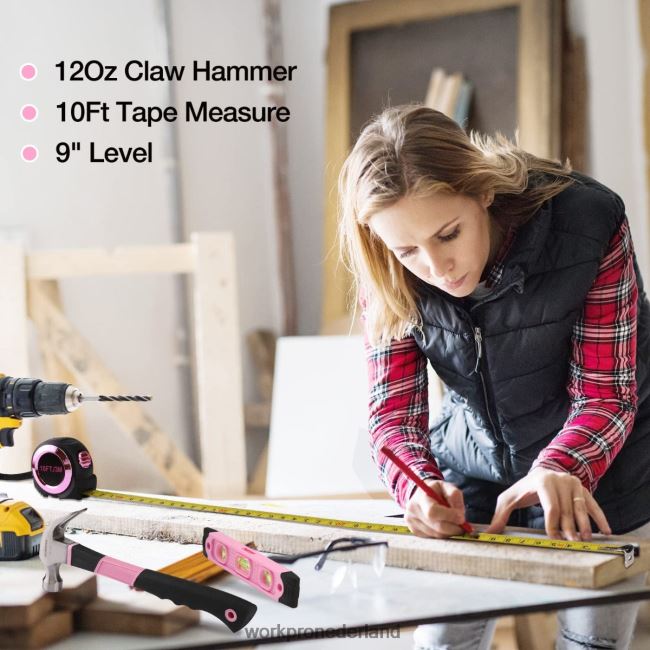 hulpmiddel WORKPRO 106-delige damesreparatieset voor thuis, met opbergtas met wijd open opening behulpzaam 4NVZH8245