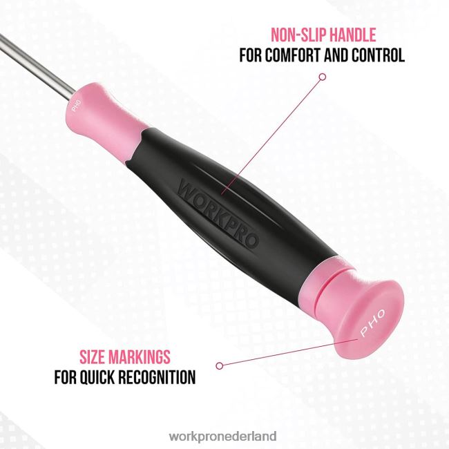 hulpmiddel WORKPRO 10-delige precisieschroevendraaierset met etui, kruiskop, gleuf, torx ster, magnetische punt kleine schroevendraaier reparatieset roze 4NVZH8255