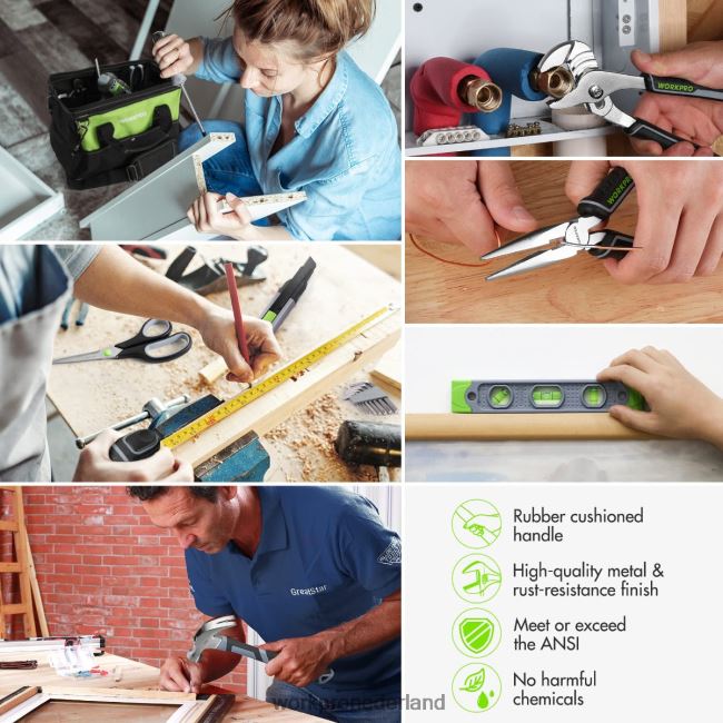 hulpmiddel WORKPRO 157-delige accuboormachinecombinatieset met 20 V accu-lithium-ion roze/grijs 4NVZH8259