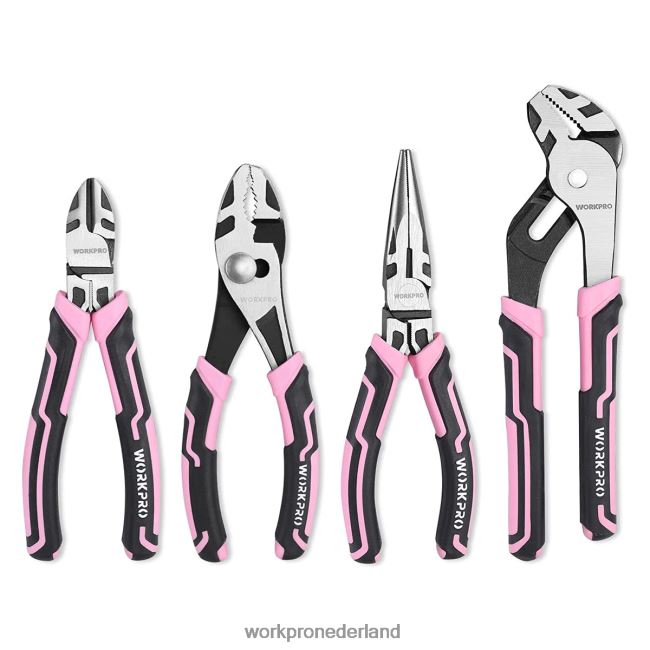 hulpmiddel WORKPRO 4-delige tangenset roze 4NVZH8251