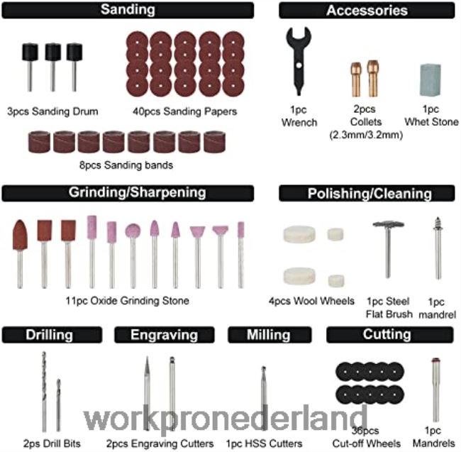 hulpmiddel WORKPRO 12V draadloze roterende gereedschapsset & 276-delige accessoireset voor roterende gereedschappen & 8-delige klemmenset & 4-in-1 nietpistoolset morden 4NVZH8317