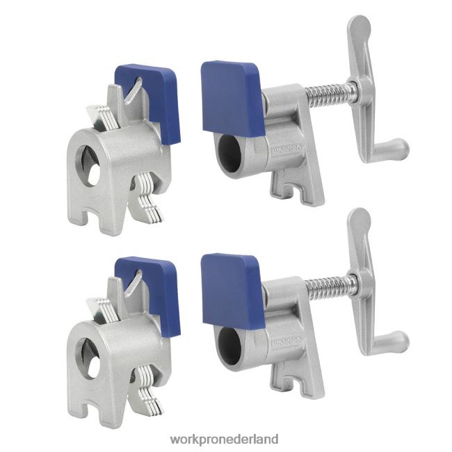 hulpmiddel WORKPRO 2 stuks buisklemmen, aluminium gegoten lichtgewicht buisklemmen zwart 4NVZH8124