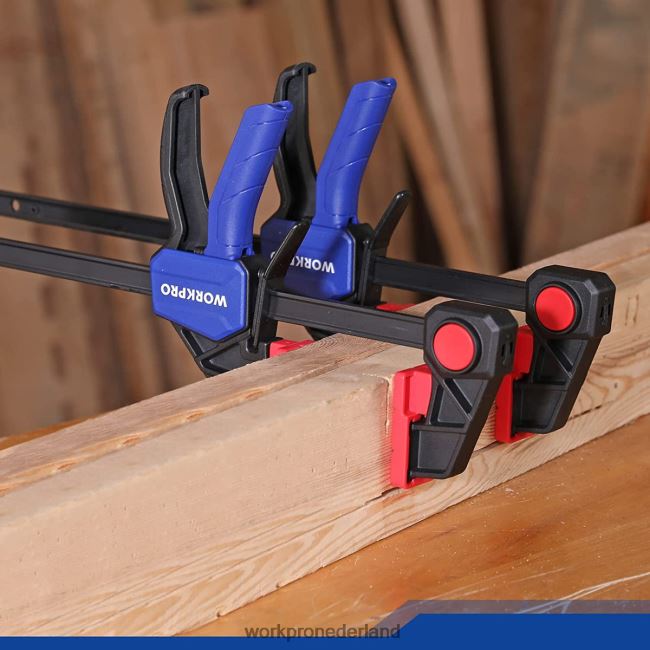hulpmiddel WORKPRO 2 stuks staafklemmen voor houtbewerking, middelzware klem/spreider met één hand van 300 lbs morden 4NVZH8118