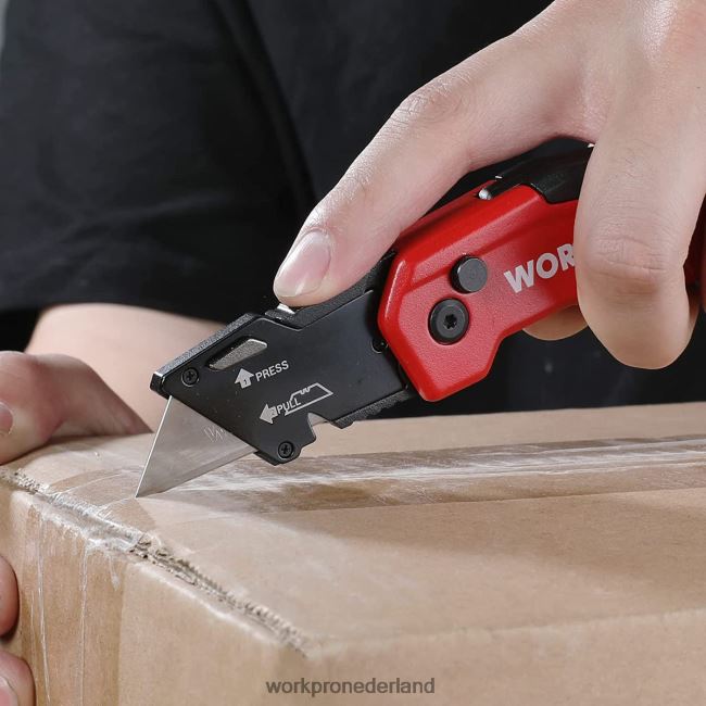 hulpmiddel WORKPRO mesbladen, sk5 navullingen voor stalen box-messen, standaardformaat met individuele dispenser, verpakking van 50 morden 4NVZH855