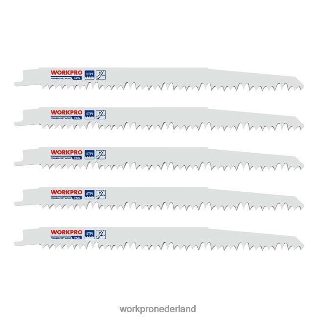 hulpmiddel WORKPRO 5-delige 9-inch reciprozaagbladenset voor houtsnoei behulpzaam 4NVZH8208