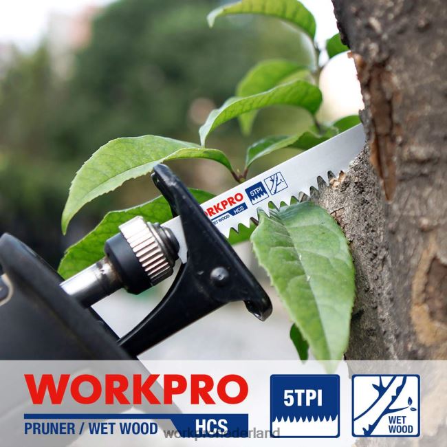 hulpmiddel WORKPRO 5-delige 9-inch reciprozaagbladenset voor houtsnoei behulpzaam 4NVZH8208