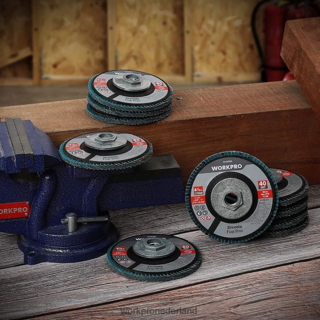 hulpmiddel WORKPRO 5-pack zirkonia lamellenschijf, haakse slijpschijf, 4-1/2 inch slijpschijven bruikbaar 4NVZH8206