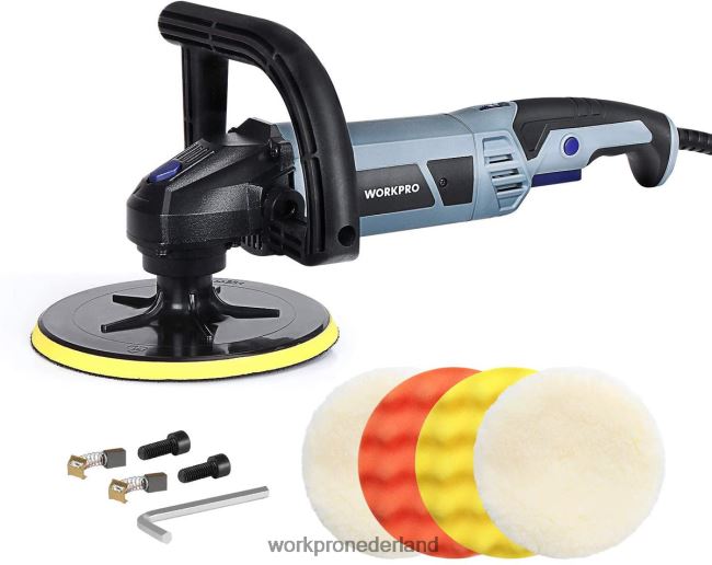 hulpmiddel WORKPRO Bufferpolijstmachine met afneembare handgreep en accessoires behulpzaam 4NVZH8231