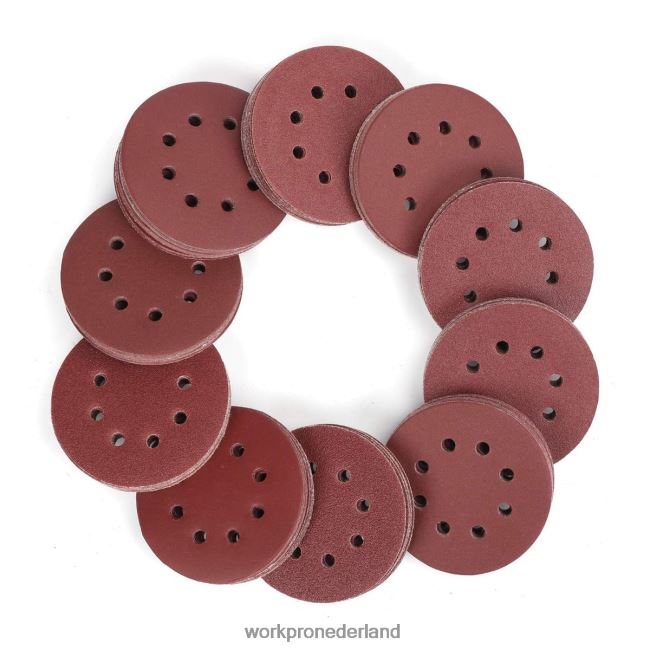 hulpmiddel WORKPRO Schuurschijvenset van 150 stuks voor excentrische schuurmachine behulpzaam 4NVZH8197