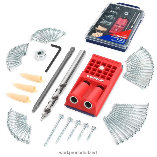 hulpmiddel WORKPRO plastic pluggen grove vierkante aandrijfschroeven zakgatmalset morden 4NVZH8201