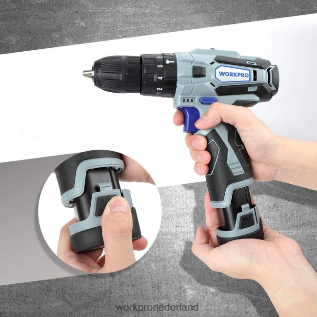 hulpmiddel WORKPRO 12v 2,0ah lithium-ionbatterijpak behulpzaam 4NVZH8224