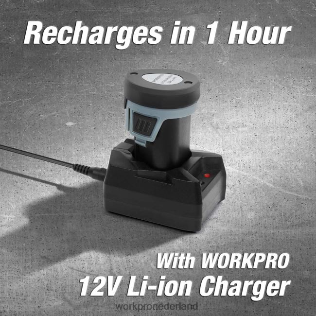 hulpmiddel WORKPRO 12v 2,0ah lithium-ionbatterijpak behulpzaam 4NVZH8224