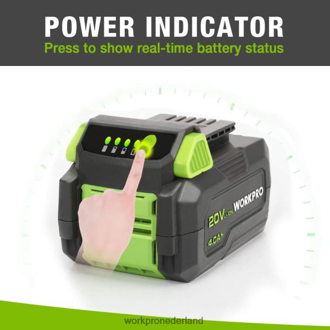 hulpmiddel WORKPRO 20v 4,0ah lithium-ionbatterijpak morden 4NVZH8217
