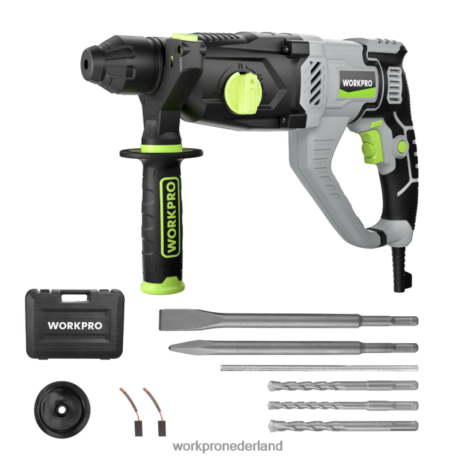 hulpmiddel WORKPRO 7,5 ampère 1-1/4 inch premium sds-plus boorhamer, lichtgewicht versie met snoer bruikbaar 4NVZH8178