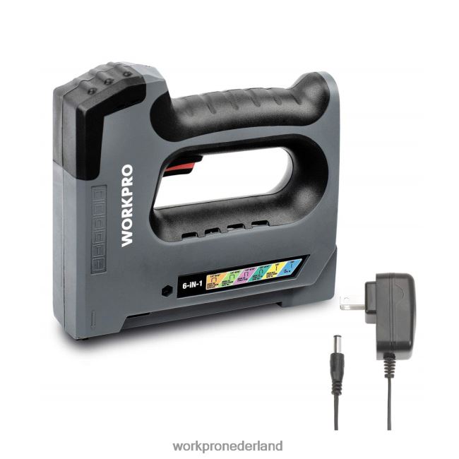 hulpmiddel WORKPRO 6 in 1 3,6 V oplaadbaar draadloos nietpistool bruikbaar 4NVZH8166