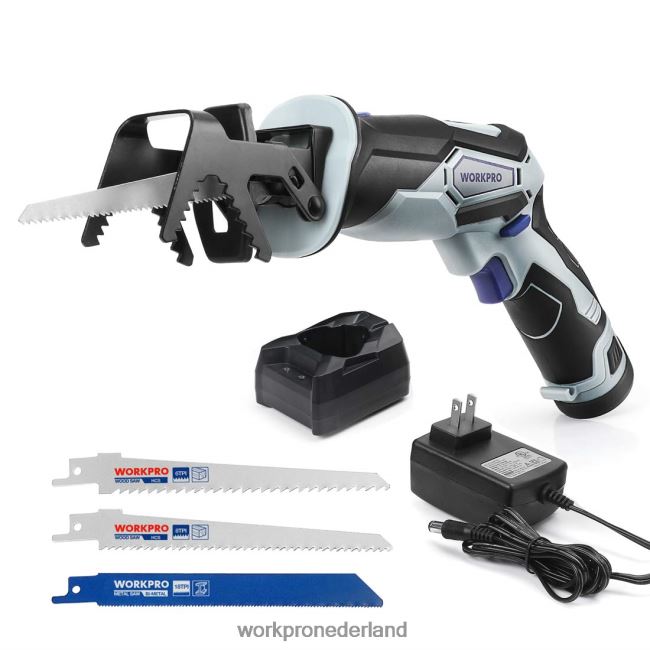 hulpmiddel WORKPRO 12v accu-reciprozaag met klembek bruikbaar 4NVZH8185