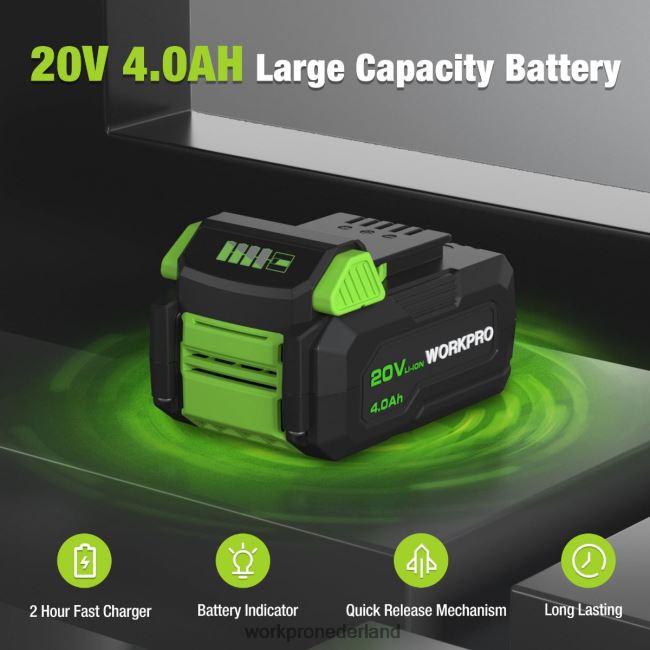 hulpmiddel WORKPRO compacte accu mini-cirkelzaag, 20v 4.0ah accu, snellader, 3 zaagbladen, 4500rpm behulpzaam 4NVZH8186