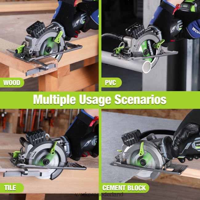 hulpmiddel WORKPRO compacte accu mini-cirkelzaag, 20v 4.0ah accu, snellader, 3 zaagbladen, 4500rpm behulpzaam 4NVZH8186