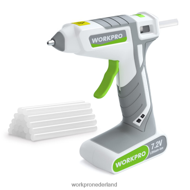 hulpmiddel WORKPRO 7,2 V draadloze hotmelt lijmpistoolset roze/wit 4NVZH8164