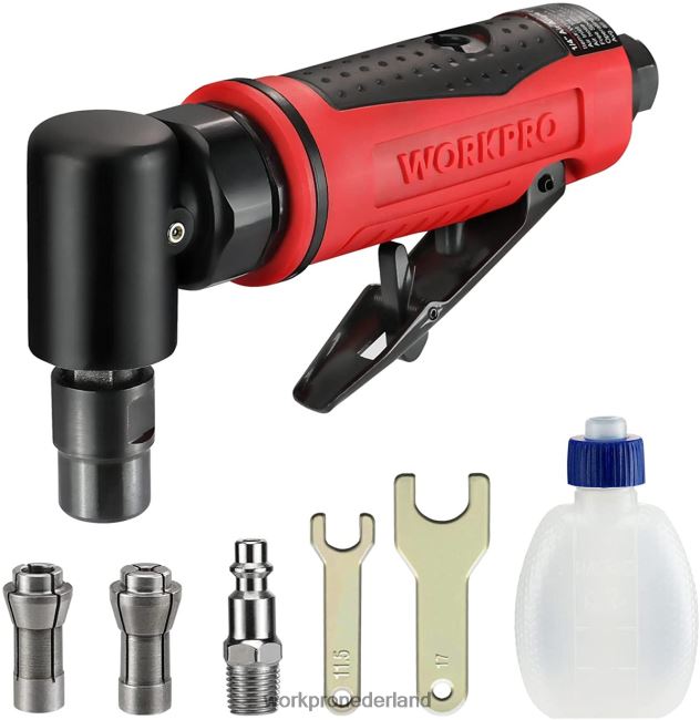 hulpmiddel WORKPRO lucht haakse slijper 1/4-inch pneumatische haakse stiftslijperset morden 4NVZH8180