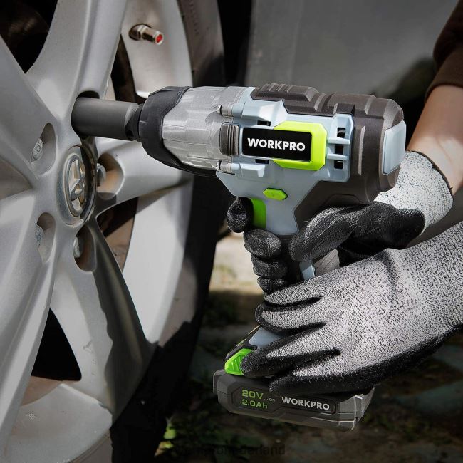 hulpmiddel WORKPRO Accu-slagmoersleutel van 20 V met snellader-riemclip voor gemakkelijk dragen morden 4NVZH8187