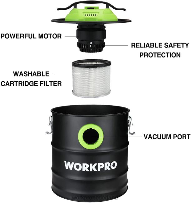 hulpmiddel WORKPRO Aszuiger van 5,2 gallon, aszuiger van 5,5 pk met hepa-filter behulpzaam 4NVZH8212