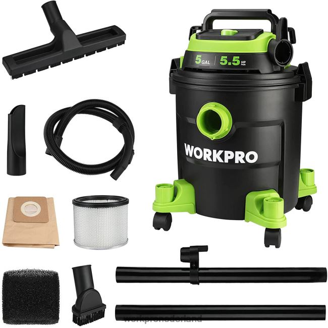hulpmiddel WORKPRO Winkelstofzuiger van 5 gallon, winkelstofzuiger van 5,5 pk met hepa-filter, slang en accessoires morden 4NVZH8214