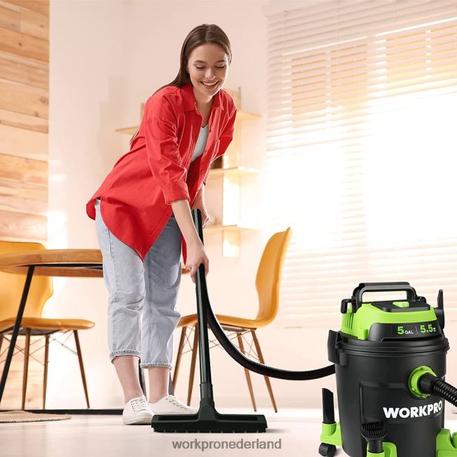 hulpmiddel WORKPRO Winkelstofzuiger van 5 gallon, winkelstofzuiger van 5,5 pk met hepa-filter, slang en accessoires morden 4NVZH8214