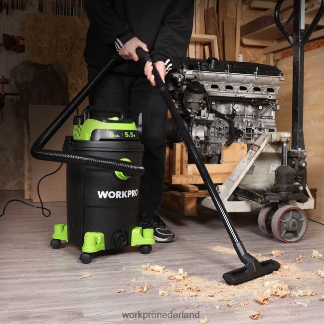 hulpmiddel WORKPRO Winkelstofzuiger van 6 gallon, winkelstofzuiger van 5,5 piekvermogen met hepa-filterslang en accessoires behulpzaam 4NVZH8215