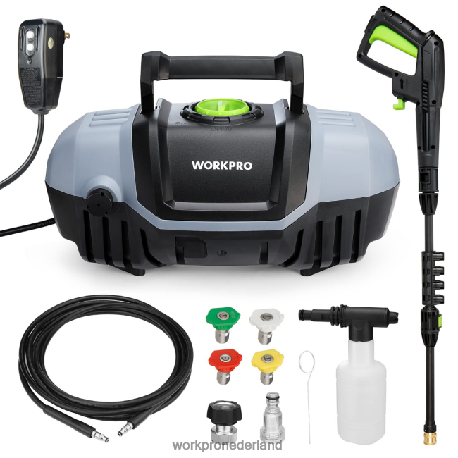 hulpmiddel WORKPRO 1900 max psi 1,8 gpm 12 ampère compacte elektrische hogedrukreiniger behulpzaam 4NVZH8299