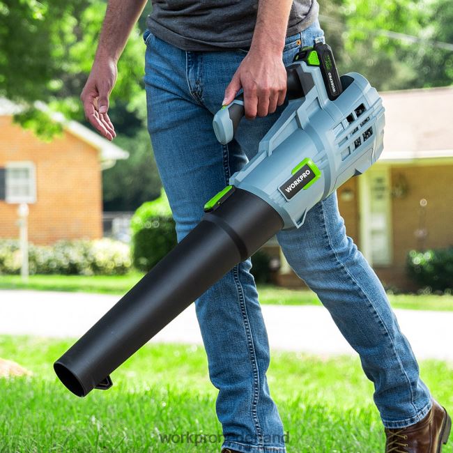 hulpmiddel WORKPRO 20V draadloze bladblazer met 5 instelbare snelheden, 4,0 Ah batterij met grotere capaciteit en snellader inbegrepen behulpzaam 4NVZH8292