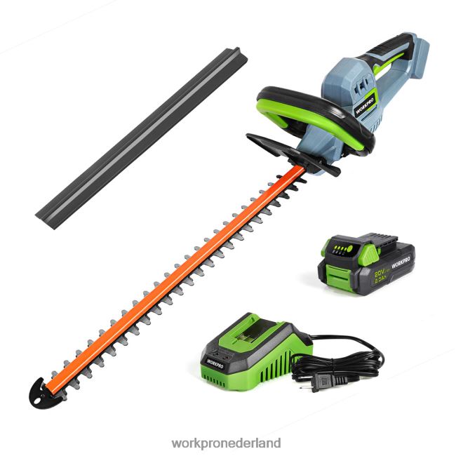 hulpmiddel WORKPRO 20V draadloze heggenschaar Dual Action-messen Elektrisch tuingereedschap 2,0 Ah batterij en 1 uur snellader inbegrepen morden 4NVZH8295