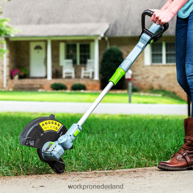 hulpmiddel WORKPRO 20 V draadloze grastrimmer / kantensnijder 12 inch met 2 Ah lithium-ionbatterij Snellader voor 1 uur Inclusief trimmersnoer van 4,5 m behulpzaam 4NVZH8293