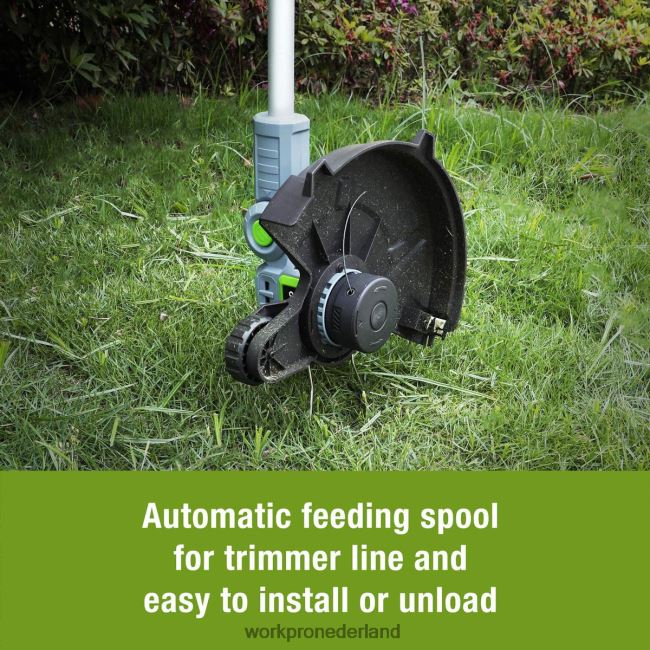 hulpmiddel WORKPRO 20 V draadloze grastrimmer / kantensnijder 12 inch met 2 Ah lithium-ionbatterij Snellader voor 1 uur Inclusief trimmersnoer van 4,5 m behulpzaam 4NVZH8293