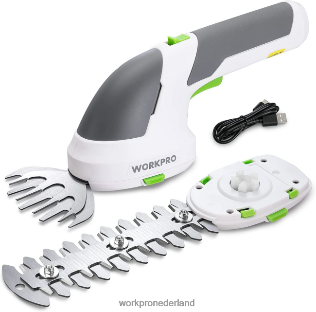 hulpmiddel WORKPRO 2-in-1 draagbare 7,2 V elektrische draadloze struikenschaar, heggenschaar/grasmaaier roze/groen/wit 4NVZH8269