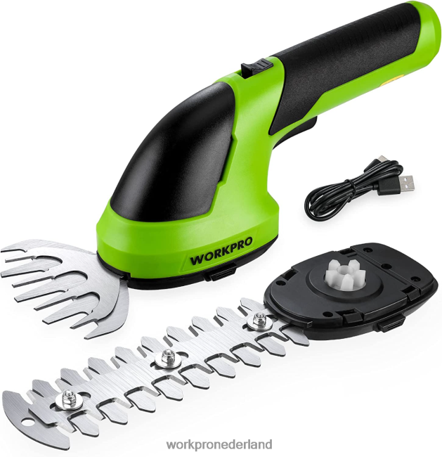 hulpmiddel WORKPRO 2-in-1 draagbare 7,2 V elektrische draadloze struikenschaar, heggenschaar/grasmaaier roze/groen/wit 4NVZH8269