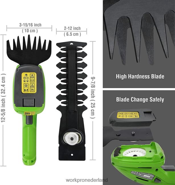 hulpmiddel WORKPRO 2 in 1 draagbare heggenschaar 7,2 V elektrische grastrimmer heggenschaar/grasmaaier morden 4NVZH8294