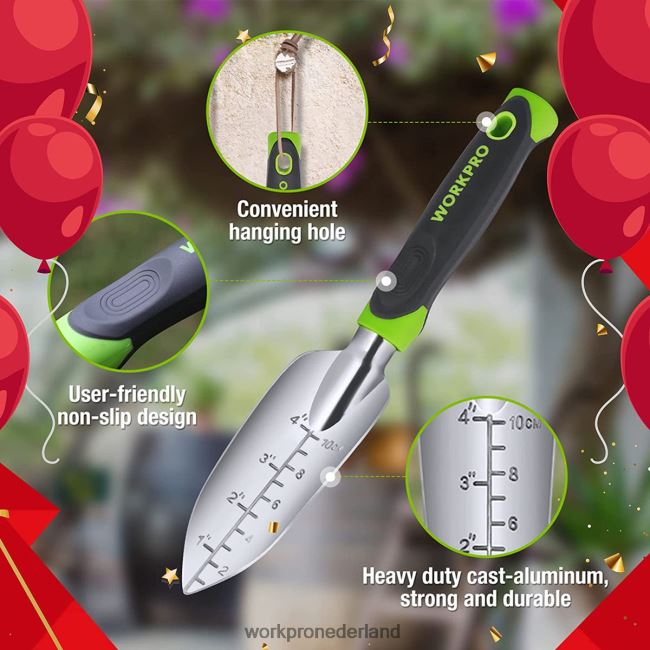 hulpmiddel WORKPRO 5-delige tuingereedschapset voor buiten, tuinwerkgeschenken morden 4NVZH8276