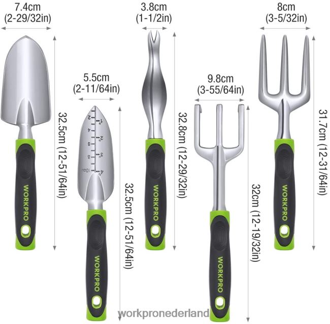 hulpmiddel WORKPRO 5-delige tuingereedschapset voor buiten, tuinwerkgeschenken morden 4NVZH8276