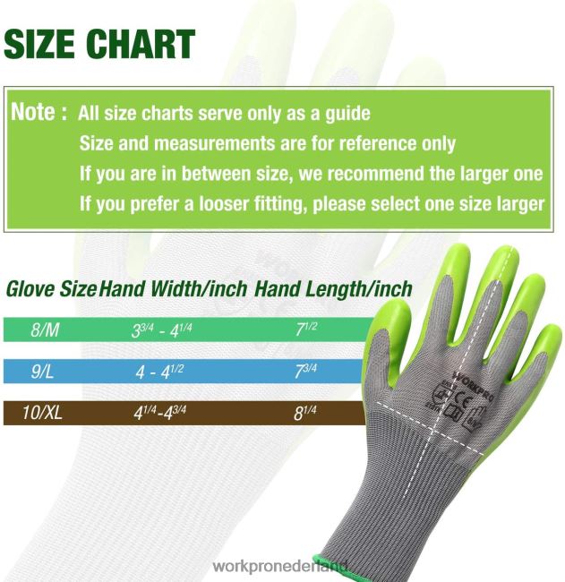 hulpmiddel WORKPRO 6 paar tuinwerkhandschoenen met eco-latex palmcoating behulpzaam 4NVZH8275