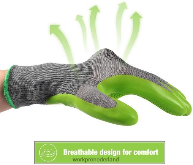 hulpmiddel WORKPRO 6 paar tuinwerkhandschoenen met eco-latex palmcoating behulpzaam 4NVZH8275