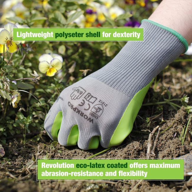hulpmiddel WORKPRO 6 paar tuinwerkhandschoenen met eco-latex palmcoating behulpzaam 4NVZH8275