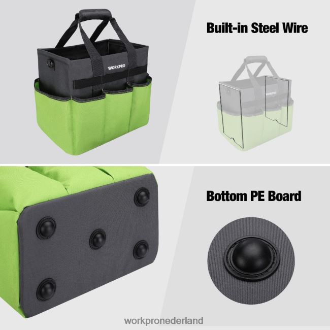 hulpmiddel WORKPRO Robuuste, staande draagtas voor in de tuin, met 10 vakken en een lange verstelbare schouderband behulpzaam 4NVZH8281