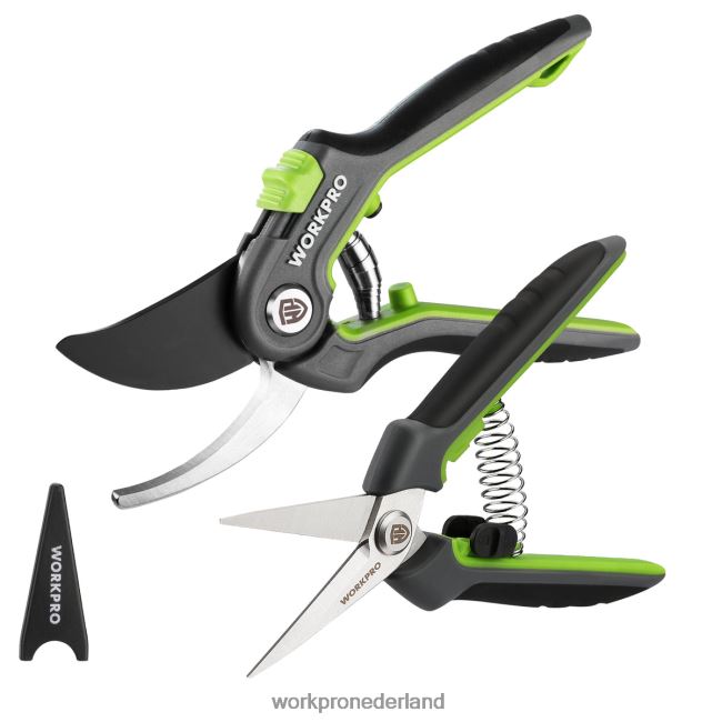 hulpmiddel WORKPRO Tuinsnoeischaar 2 stuks, bypass-snoeischaar en rechte tuinschaar morden 4NVZH8280