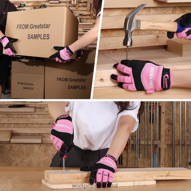 hulpmiddel WORKPRO veiligheidswerkhandschoenen, touchscreen, badstof, antislip werkhandschoenen - m roze 4NVZH8250