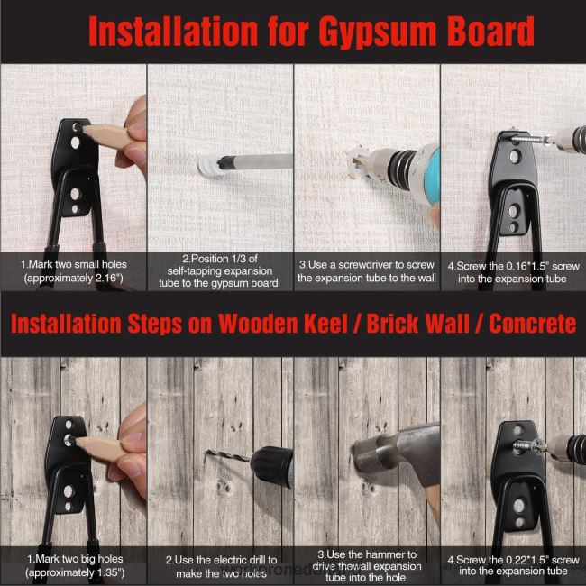 hulpmiddel WORKPRO 12-delige garagehaakset, robuuste stalen garagehangers, praktische muurbeugels, gereedschaphangers voor fietsen, tuingereedschap, ladders en grote voorwerpen bruikbaar 4NVZH8133