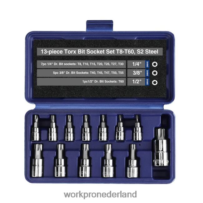 hulpmiddel WORKPRO 13-delige torx bitdoppenset (alleen voor handgebruik) morden 4NVZH8127