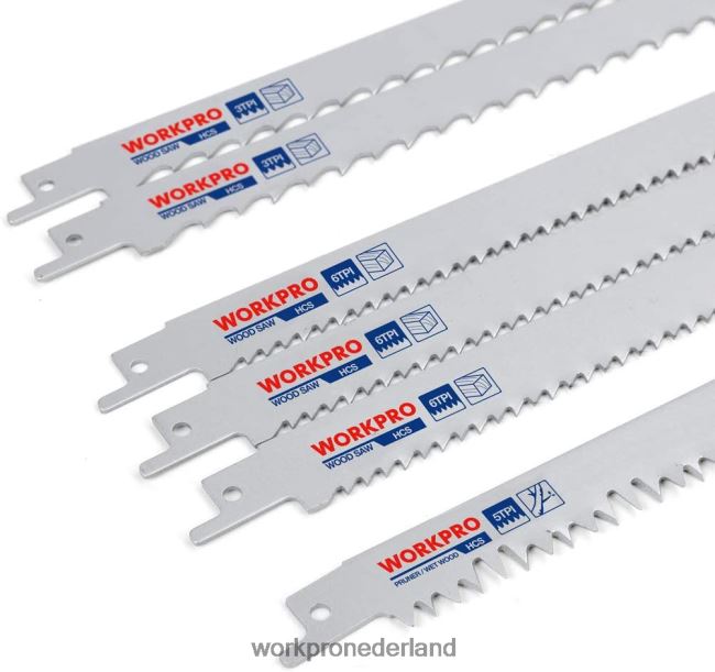 hulpmiddel WORKPRO 32-delige reciprozaagbladenset met opbergzakje bruikbaar 4NVZH8138