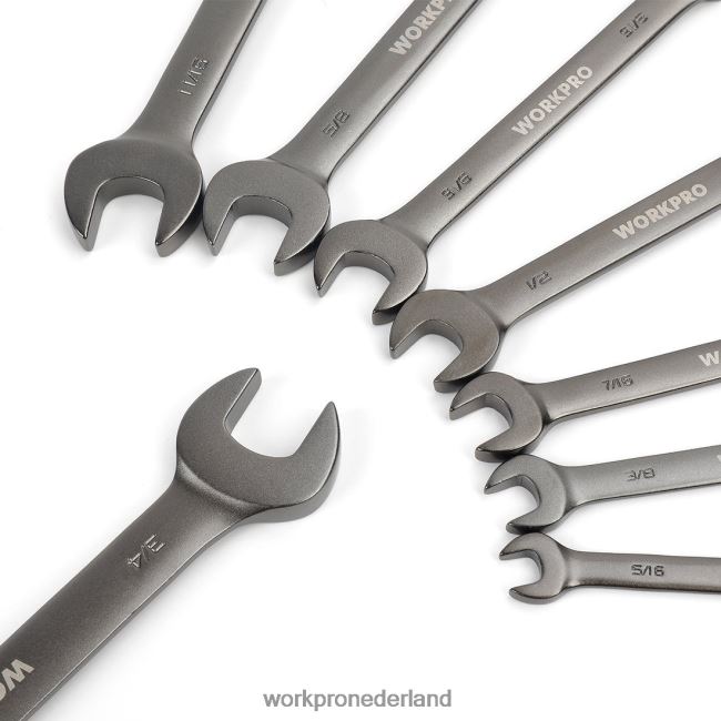 hulpmiddel WORKPRO 8-delige ringratelsleutelset met flexibele kop en organizertas bruikbaar 4NVZH886